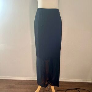 Gispa Italian Knit Black Maxi Pencil Skirt Size 6
